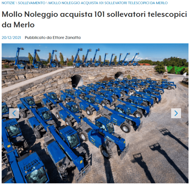 Mollo Noleggio Acquista 101 Sollevatori Telescopici Da Merlo