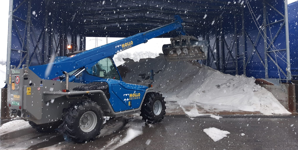 sollevatore frontale per rimozione neve