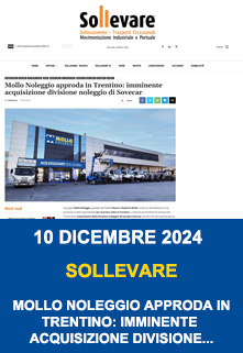 Copertina Sollevare Mollo Noleggio Approda In Trentino Imminente Acquisizione Divisione Noleggio Di Sovecar